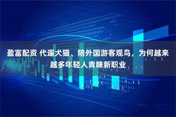 盈富配资 代遛犬猫、陪外国游客观鸟，为何越来越多年轻人青睐新职业